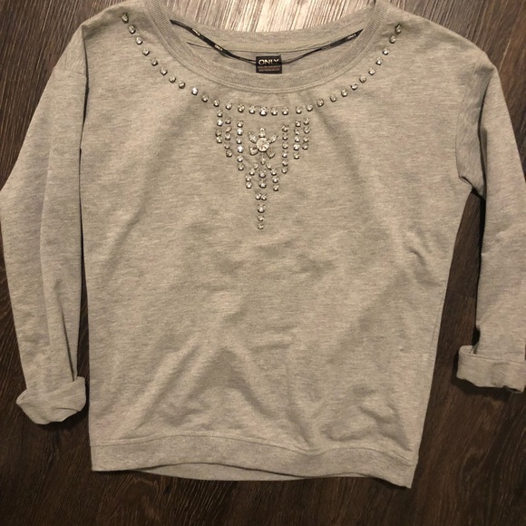 SOLD-Jeweled Sweatshirt/Tee - Picture 3 of 3